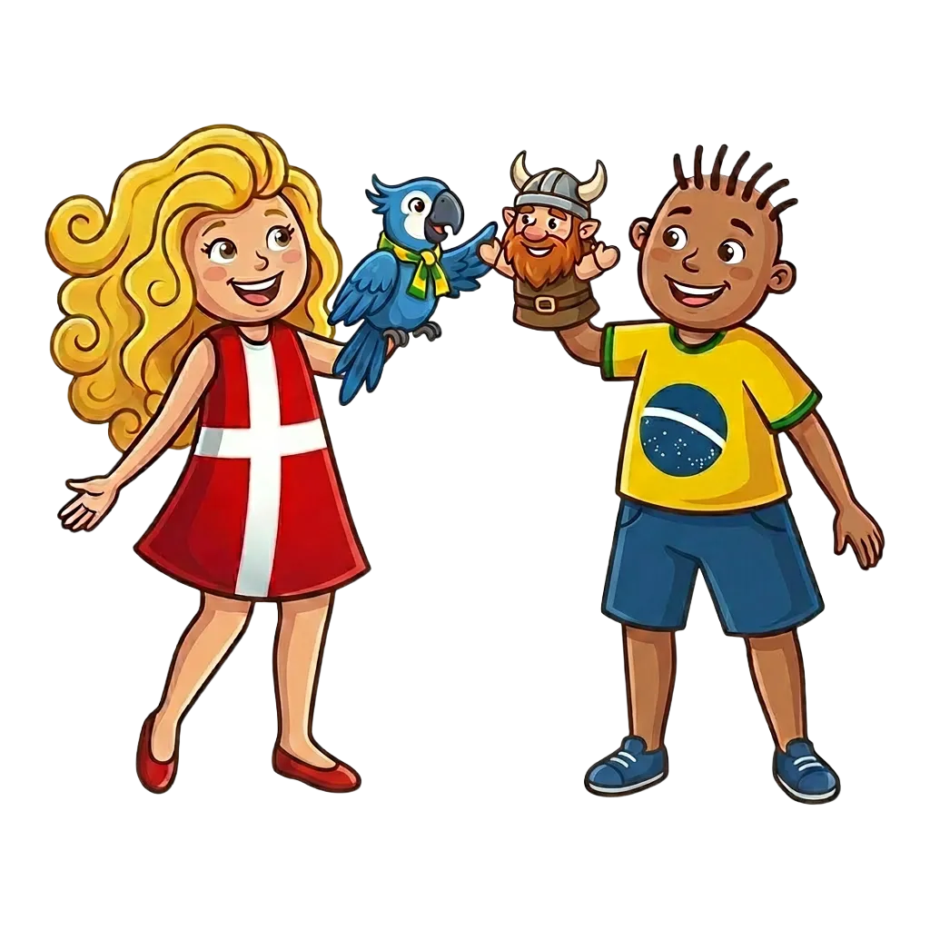 Mascotes com fantoches