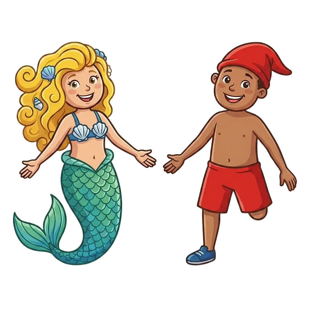 Mascotes de Saci e Iara